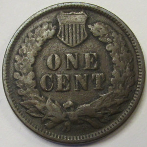 1878 Indian Head Cent - antique better date American Indian penny