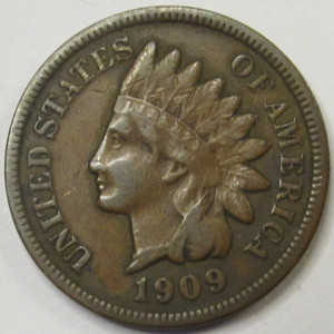 1909 Indian Head Cent - antique better condition final year of issue penny