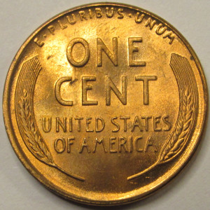 1945 Lincoln Wheat Cent - antique WW2 era American wheat penny
