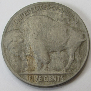1916 Buffalo Nickel - antique American Indian design five cent coin