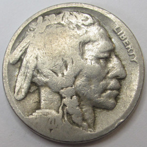 1920 S Buffalo Nickel - antique San Francisco mintmark bison five cent coin