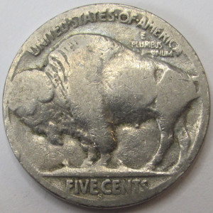 1920 S Buffalo Nickel - antique San Francisco mintmark bison five cent coin