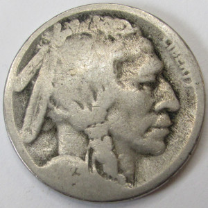 1923 S Buffalo Nickel - antique San Francisco mintmark American bison coin