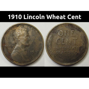 1910 Lincoln Wheat Cent - antique second year of issue American wheat penny