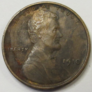 1910 Lincoln Wheat Cent - antique second year of issue American wheat penny
