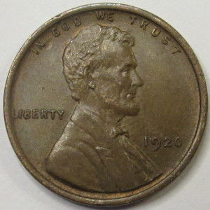 1920 Lincoln Wheat Cent - antique better condition American wheat penny