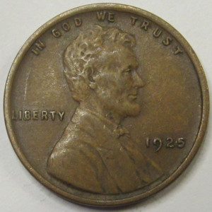 1925 Lincoln Wheat Cent - antique better condition wheat penny coin