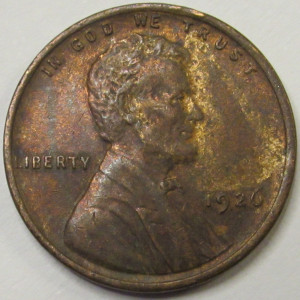 1926 Lincoln Wheat Cent - antique American wheat penny coin