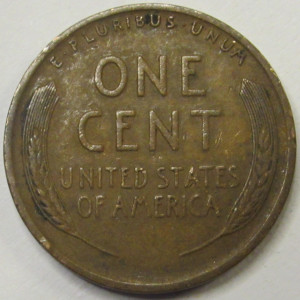 1927 Lincoln Wheat Cent - antique American wheat penny coin
