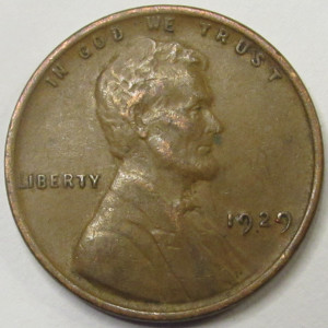 1929 Lincoln Wheat Cent - antique American wheat penny coin