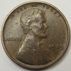 1929 Lincoln Wheat Cent - antique better grade American wheat penny