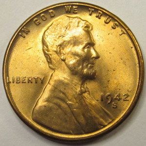 1942 S Lincoln Wheat Cent
