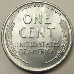 1943 Lincoln Wheat Cent - antique WW2 era uncirculated steel wheat penny