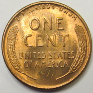 1954 Lincoln Wheat Cent - antique uncirculated wheat penny