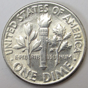 1951 Roosevelt Dime - antique uncirculated American silver dime