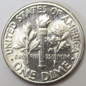 1954 Roosevelt Dime - antique high grade uncirculated American silver dime