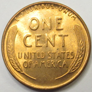 1955 D Lincoln Wheat Cent - antique Denver mintmark wheat penny