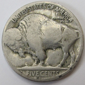 1920 S Buffalo Nickel - antique San Francisco mintmark bison nickel