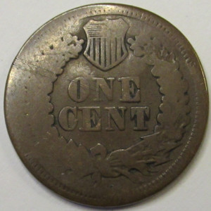 1865 Indian Head Cent - antique Civil War era American penny