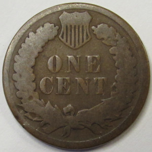 1885 Indian Head Cent - antique better date American penny