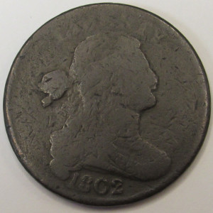 1802 Draped Bust Large Cent - early American copper penny