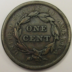 1841 Braided Hair Large Cent - antique better date American copper penny