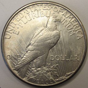 1921 Peace Dollar - uncirculated high relief beautiful American silver dollar