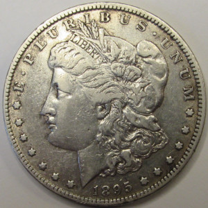 1895 O Morgan Dollar - antique low mintage New Orleans mint silver dollar