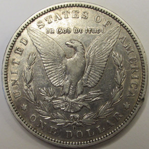 1895 O Morgan Dollar - antique low mintage New Orleans mint silver dollar