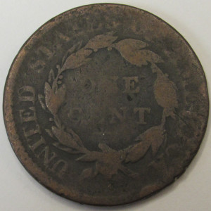 1818 Coronet Head Large Cent - antique American copper penny