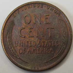1909 VDB Lincoln Wheat Cent - antique first year of issue American wheat penny