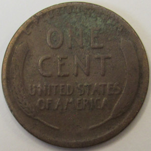 1915 S Lincoln Wheat Cent - antique San Francisco mintmark penny with low mintage