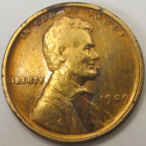 1909 VDB Lincoln Wheat Cent - antique first year of issue famous VDB penny
