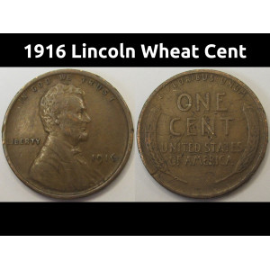 1916 Lincoln Wheat Cent - antique better condition American wheat penny