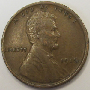 1916 Lincoln Wheat Cent - antique better condition American wheat penny