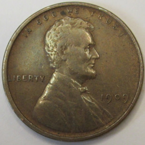 1909 VDB Lincoln Wheat Cent - antique first year of issue famous VDB wheat penny