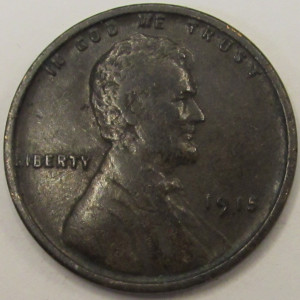 1915 Lincoln Wheat Cent - antique early date American wheat penny