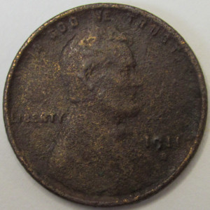 1911 D Lincoln Wheat Cent - antique Denver mintmark American wheat penny