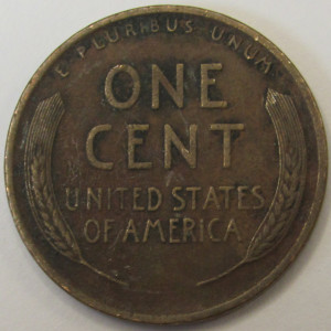 1917 Lincoln Wheat Cent - antique early date American wheat penny