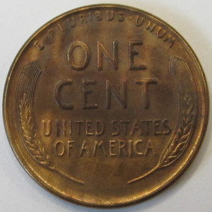 1935 Lincoln Wheat Cent - antique uncirculated American wheat penny
