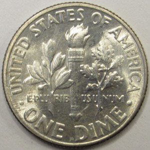 1946 Roosevelt Dime - antique silver American uncirculated coin