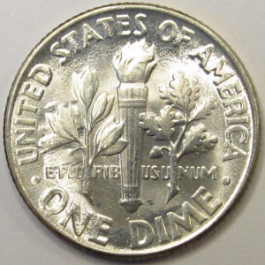 1947 Roosevelt Dime - antique second year of issue silver American dime