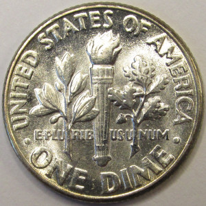 1950 Roosevelt Dime - antique high quality silver American dime