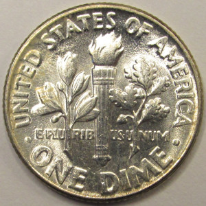 1952 Roosevelt Dime - antique fifties American silver dime