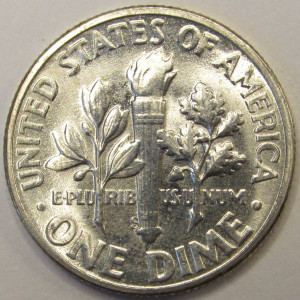 1955 S Roosevelt Dime - antique San Francisco mintmark silver dime