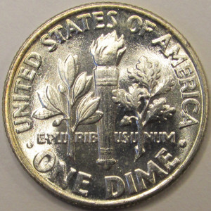 1960 Roosevelt Dime - antique high grade American silver dime