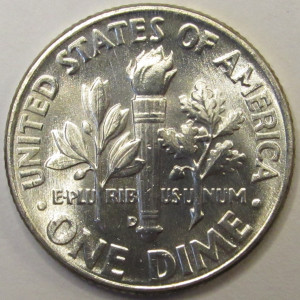1962 D Roosevelt Dime - antique Denver mintmark silver dime