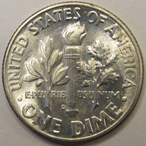 1963 D Roosevelt Dime - antique Denver mintmark American silver dime