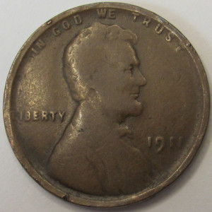 1911 Lincoln Wheat Cent - antique hollow Magicians Coin