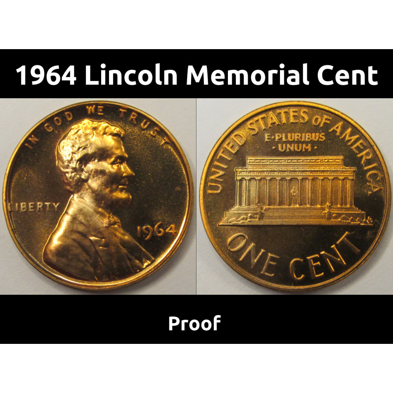 1964 Lincoln Memorial Cent - vintage Proof condition flashy penny